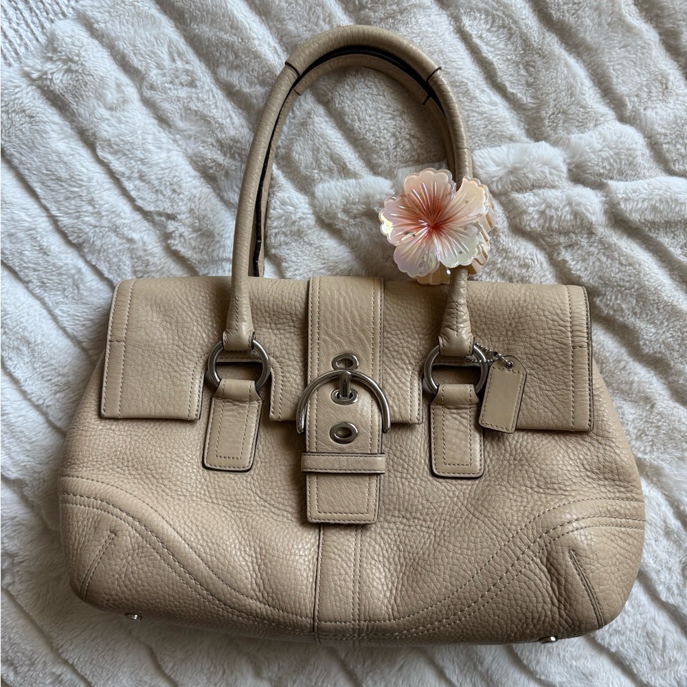 Large tan Coach Soho